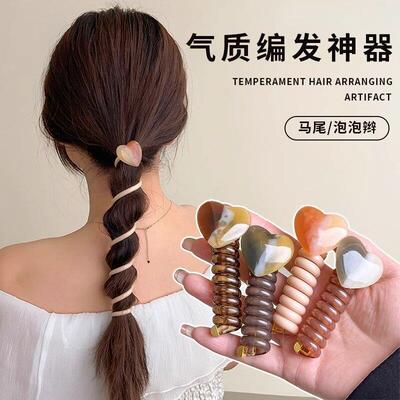 Japanese minimalist bubble braid hair ties for women, new 20