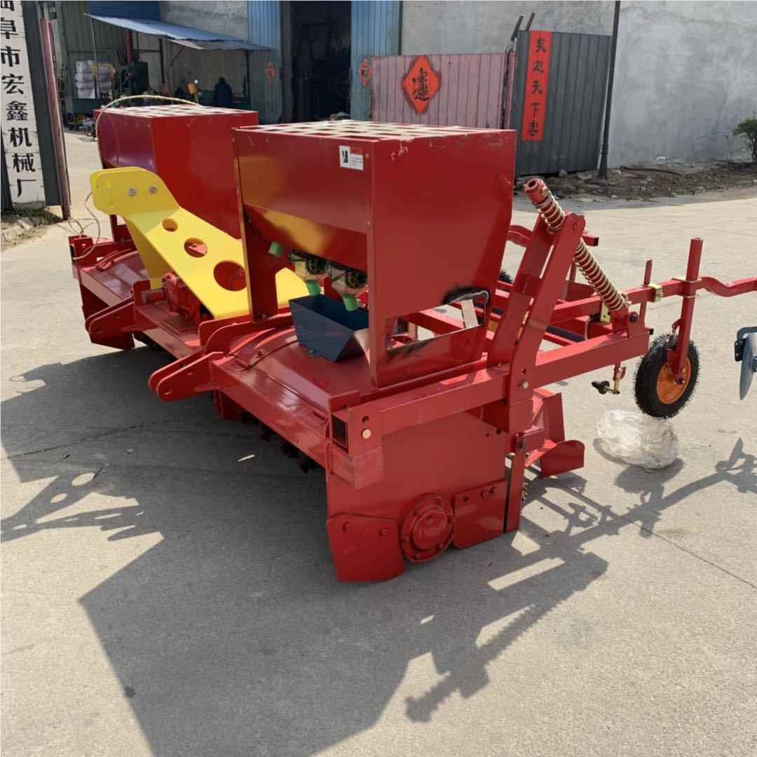 鑫新棉花种机 花生覆HX-FMJ膜起垄喷药播种宏植覆膜机 四行毛豆点