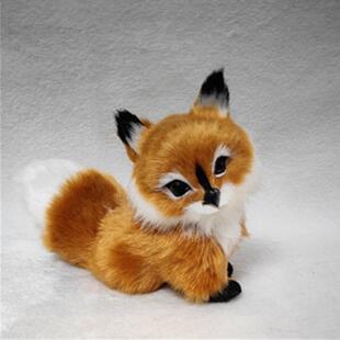 Squatting Fox Model Simulation Mini Cute Brown Styles