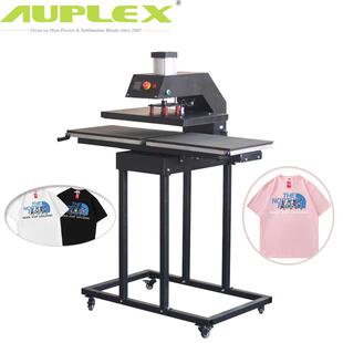 双工位40 压烫锦旗抱枕气动T恤热转印高压烫印机 50自动烫画机服装