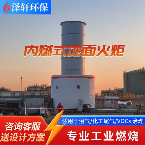 硅烷火炬 掺烧火炬装置化工厂轻烃类放空气体混合废气焚烧处理塔