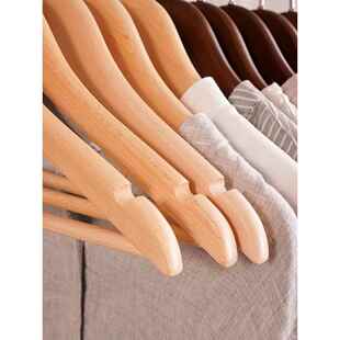 实衣架木起用宽肩无痕防肩角不包卧室挂衣架衣服撑子木质衣新IYT