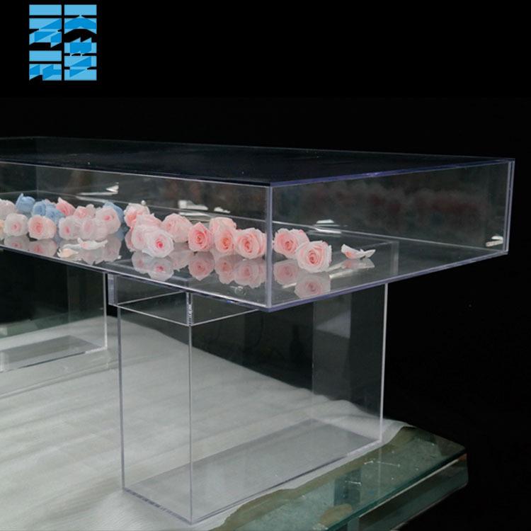 亚克力新款水晶透明婚礼桌 亚克力婚礼桌装饰布景 厂家直销透明桌