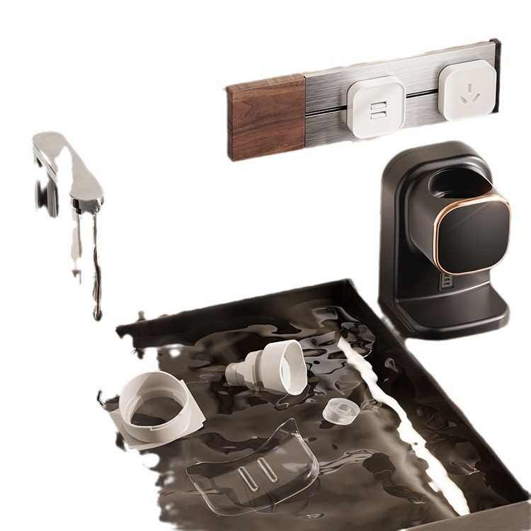 全自动感应2024新款免打孔挤牙膏壁挂式儿童挤压器牙刷置物架