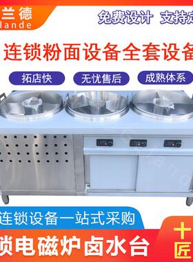 港式节能喷泉牛杂锅商用摆摊移动多功能麻辣烫锅汤煮面粉明档设备