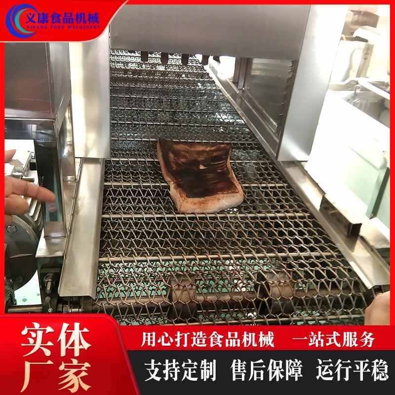 屠宰场猪皮双层网带燎毛机 燃气整鸡烧毛机 家畜羊蹄猪头烤毛机