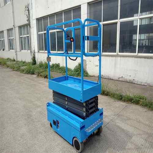 小型电动全自行升降平台车液压自行走剪叉式升降机高空作业升降台