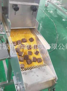鱿自动上屑雪全裹糠机裹花糠设备 鱼圈刀鱼炸牛奶上XEM糠机 撒糠