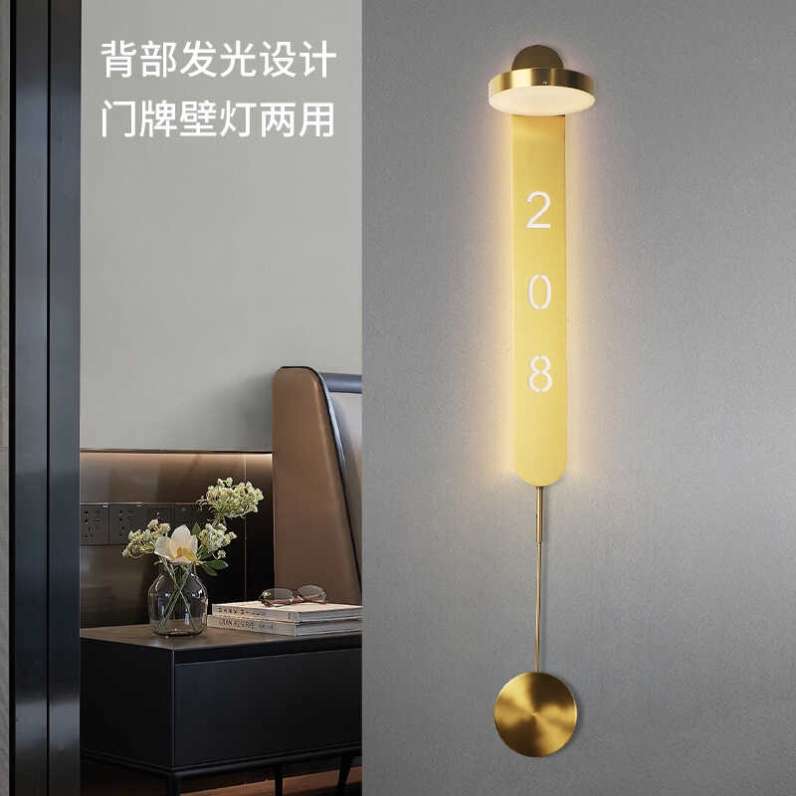 高档酒店会所KTV包间包厢门牌 LED带灯指示牌 发光包厢门牌号供应