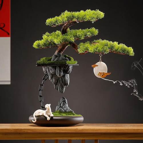 创意摆新式仿真迎中客厅松真树景观入件户电视柜LRG客玄关柜酒店