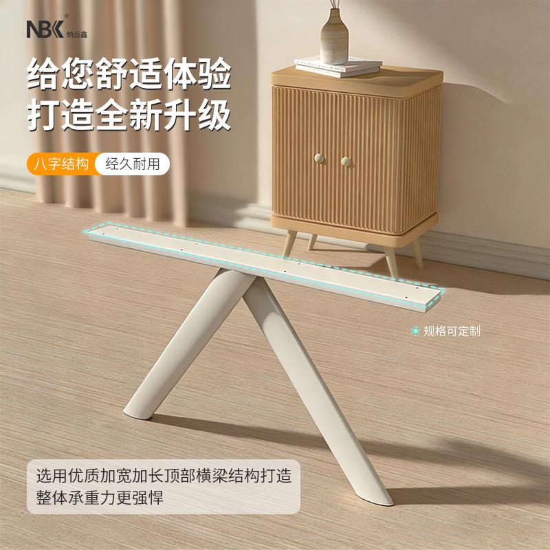 烤漆工艺八字方管办公桌脚支撑腿可调节餐桌脚吧台客厅支撑柱