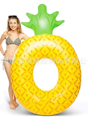 现货充气菠萝鳳180cmpvc生产泳梨圈批发游泳圈