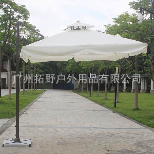 TY户外遮阳伞2.5米大型侧边方伞商用外摆遮阳伞双层顶透风罗马伞