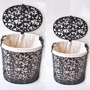 新款铁艺收纳储物篮铁艺家居篮置物收纳篮