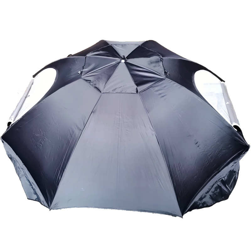 沙滩帐篷伞便携式多功能户外运动遮阳篷带窗口钓鱼伞