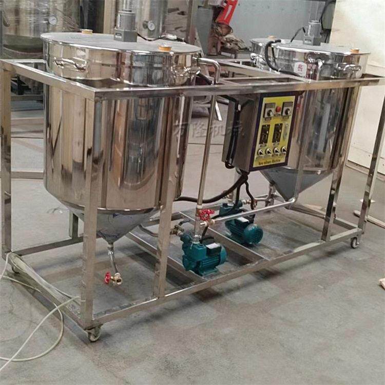 不锈钢食用油精炼机茶籽大豆脱脂脱色提炼机精炼油成套设备