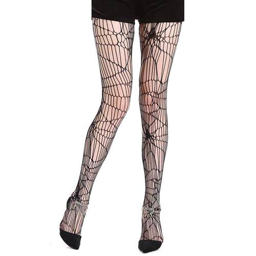 Women's silk stockings, socks with spider pattern,