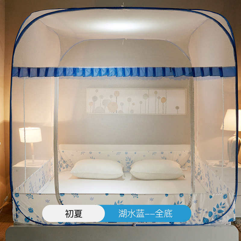 1蒙古包免有8m15安装蚊帐1床无底.顶方蚊帐家用三开门..0fe9折叠/