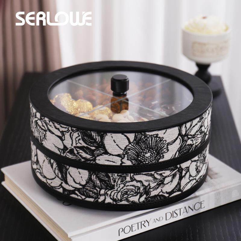 法式中古风干 干果盘家用客厅民宿轻奢高级感糖果零食分格密封收