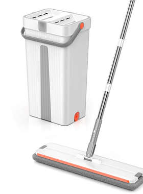 刮刮净40x12cm 懒人拖把家用免手平板旋转平板拖把地拖墩布批发