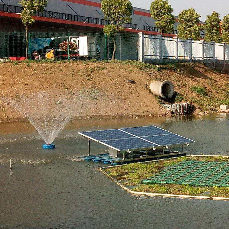 绿博斯LBSSUN太阳能喷泉曝气机太阳能曝气机河道光伏曝气机