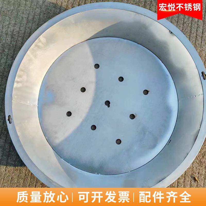 不锈钢草盆井盖草坪井盖圆形不锈钢种草井盖下沉式隐形草盆井盖