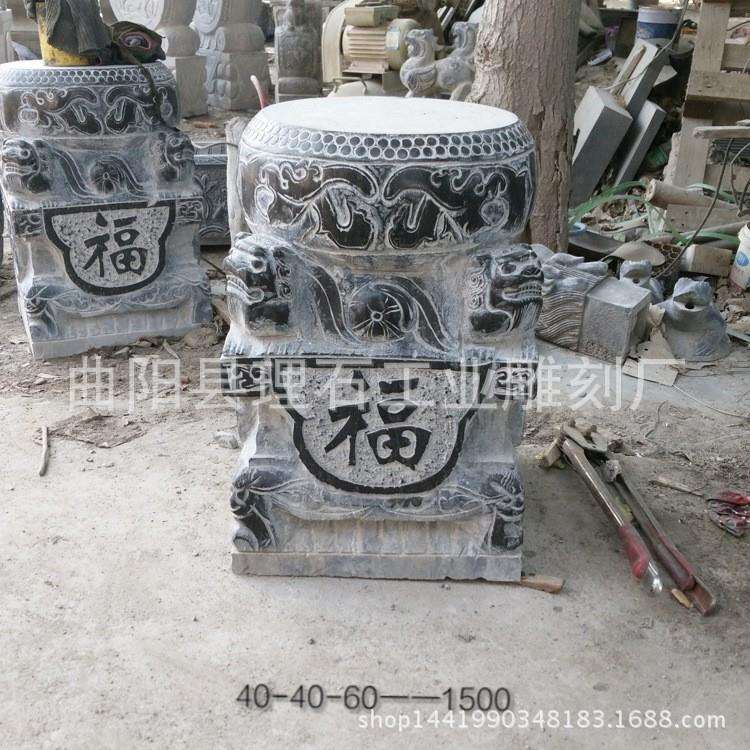 厂家直销 石雕柱墩 柱子底座石鼓 园林古建筑石柱墩