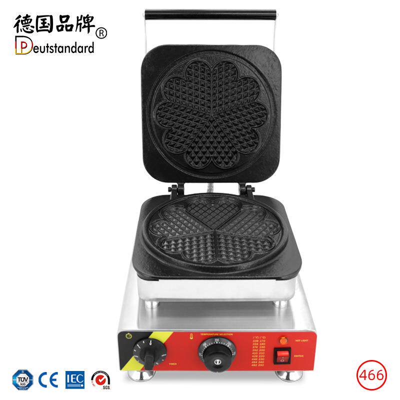 新品心形华867机夫饼0花朵格子饼商用电热烤饼出11V口产品摆摊机