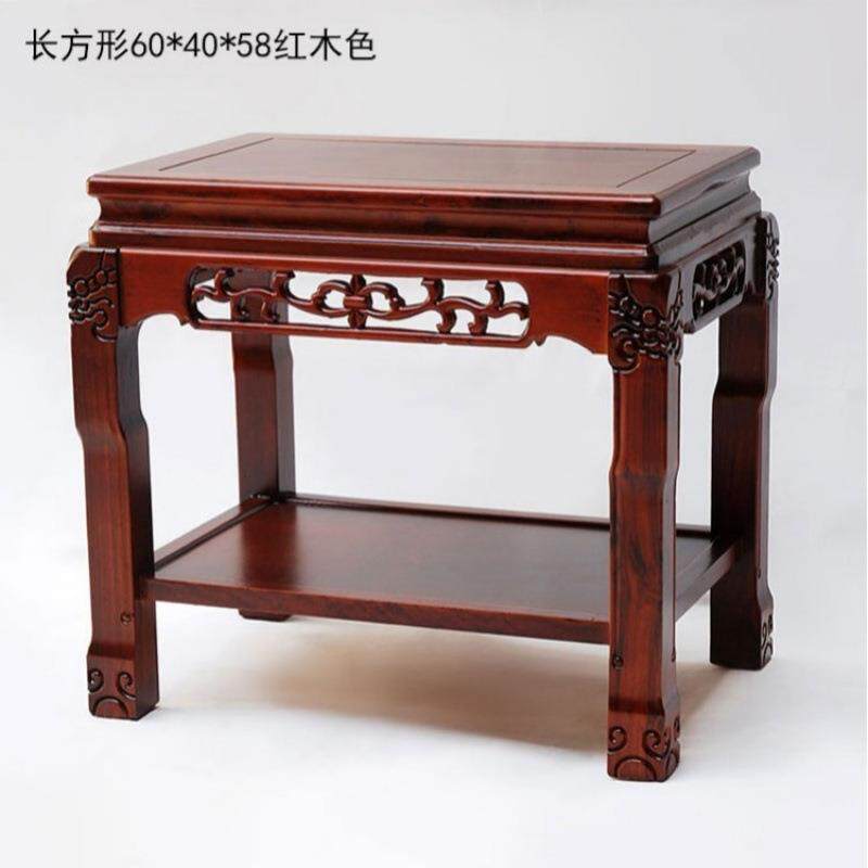 超承重盆架木鱼缸实奇景PGV石底座榆木客厅花架简约花几现架代置