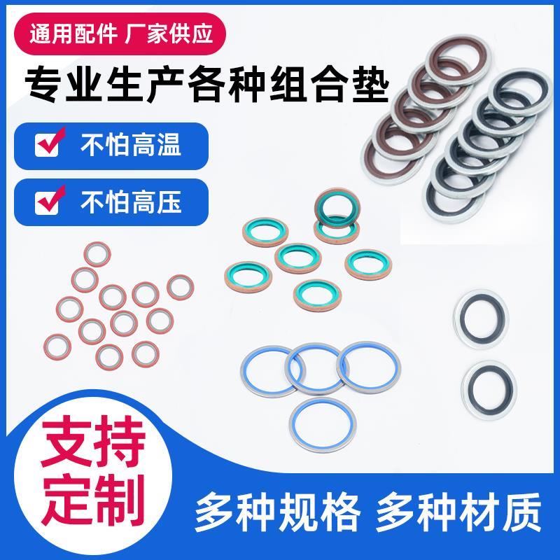 JB982-77不锈钢组合垫圈304氟橡胶316复合密封垫M14M16M18M22M27M