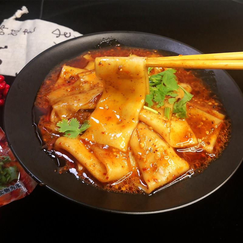 兰州火吧流汁宽粉爆辣 甘肃定西土豆粉 速食麻辣烫宽粉袋装包邮