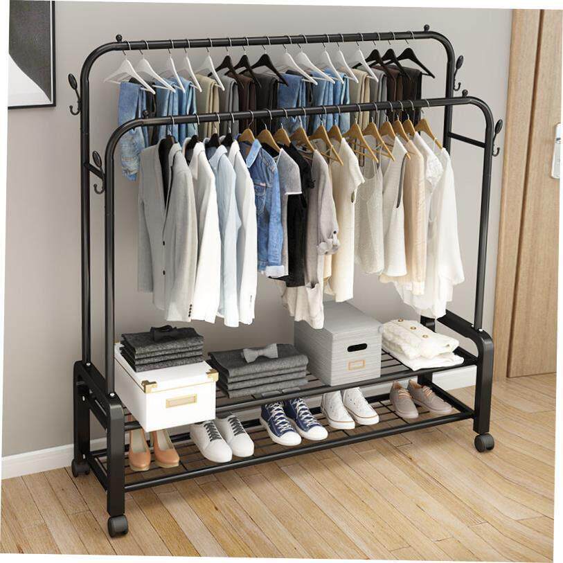 Hanging clothes rack one-pole hanger bedroom simple drying图片