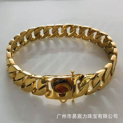 YCL热销爆款不锈钢狗链项圈脖圈狗绳中大型犬狗狗牵引绳训练