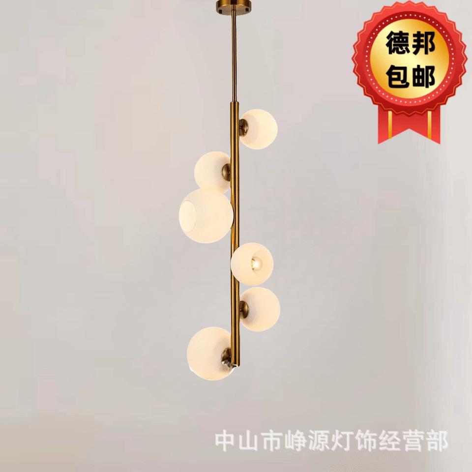 北欧小户型楼梯灯长吊灯复式楼公寓个性创意客厅阁楼跃层挑高吊灯