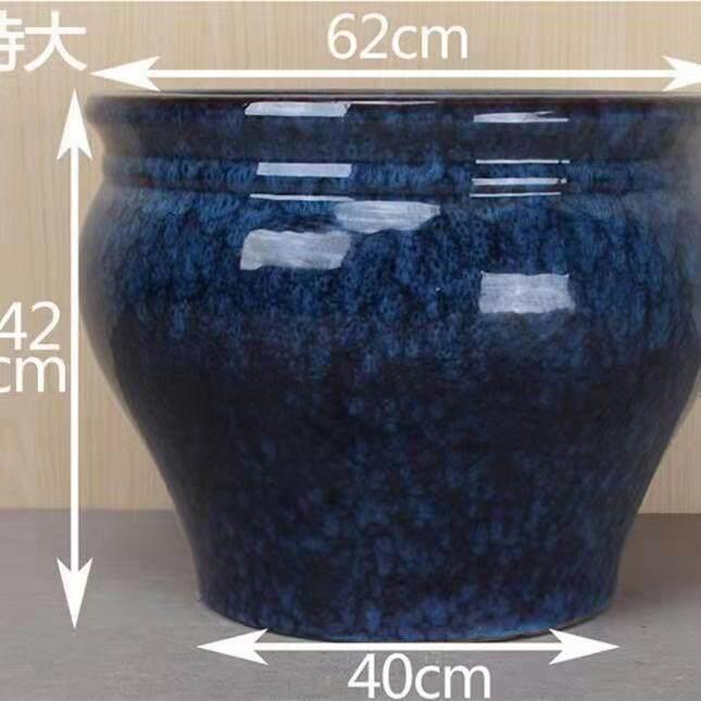 孔雀蓝特大尺码60直径以上客厅大花盆种发财树铁树幸福树家用落地