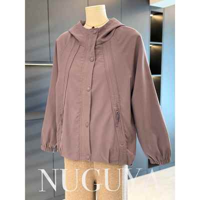 时尚休闲妈妈装短款风衣外套女春秋新款上衣气质百搭中老年夹克衫