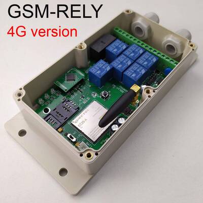 4G版GSM-RELAY 4G/3G/GSM 七路继电器远程控制器（外销版）