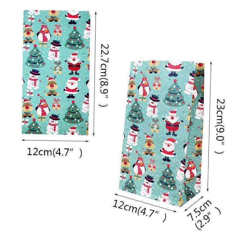 10pcs 2cm Paper Package Bag Christmas Gift Wrapping Bags