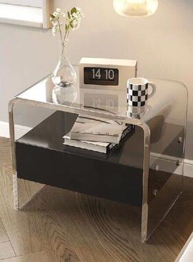 Acrylic bedside cabinet Italian minimalist net red light