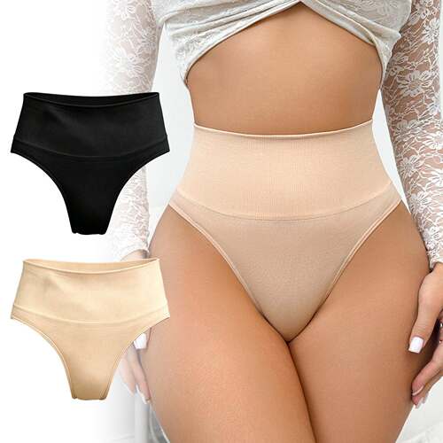 Zeriluna High-Waist Tummy Control Thong: Soft, Comfortable,