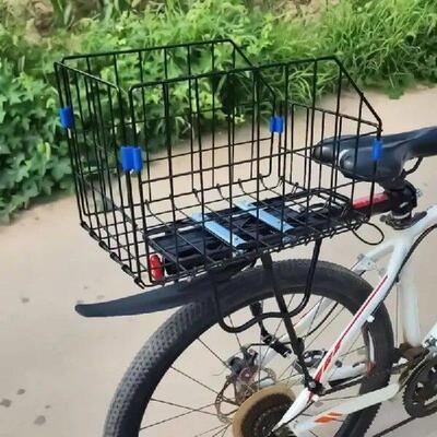 Folding Rear Bike Basket Bike Cargo Rack Basket Bike Rack
