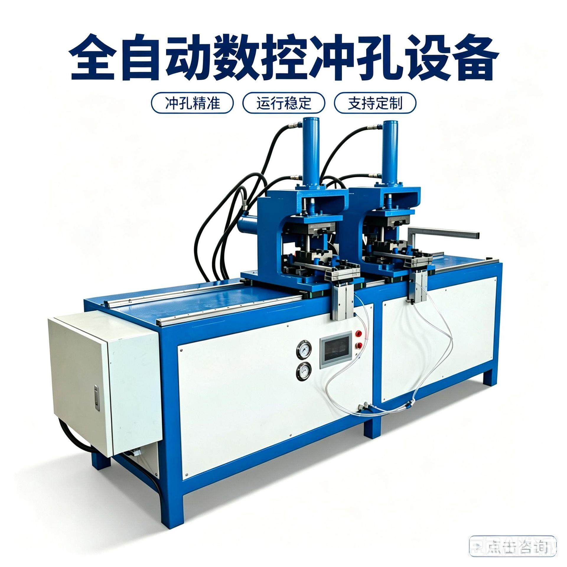 液压双头方管切角机速45度冲角机不锈钢方管冲孔机定制模具