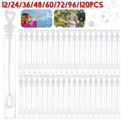 60-12PCS Love Heart Wand Tube Bubble Wedding Gifts for