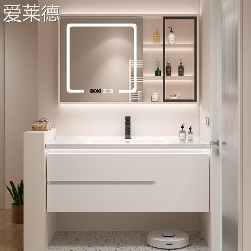 定制智能浴室  柜  陶瓷一体盆65/75CM85/95公分105/115厘米洗漱台盆 床笠