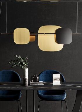 简款约艺术设计师533条长灯桌后现代极简餐厅吧台吊灯样板间餐灯