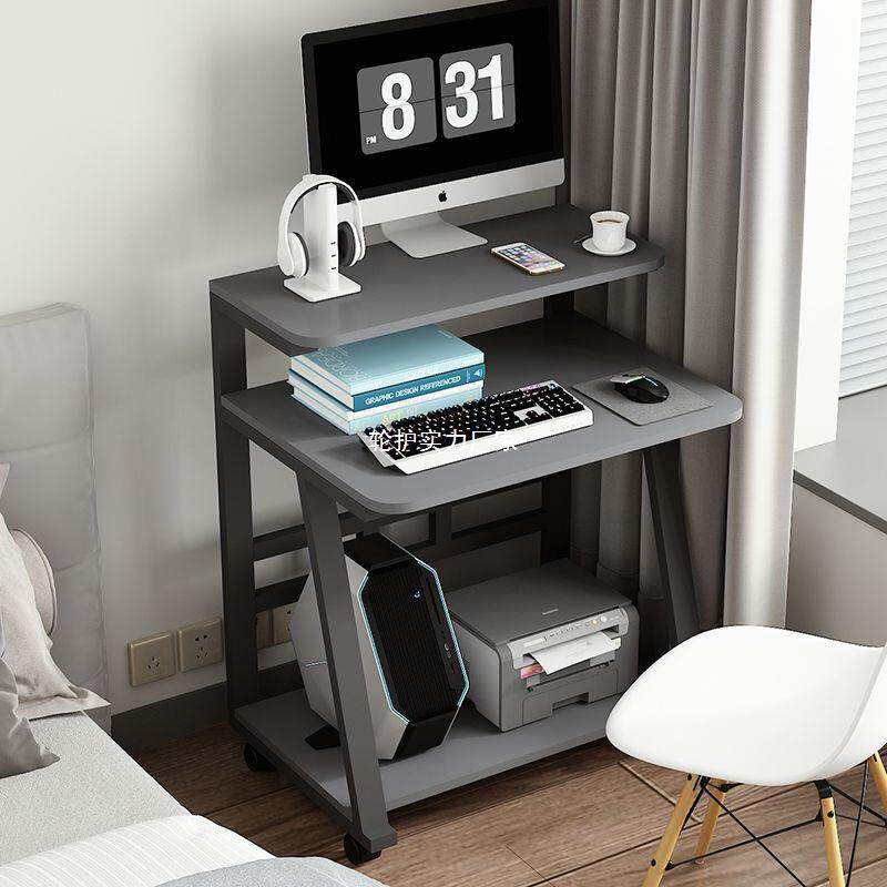 小户型电脑桌桌子家用迷你移动书桌现代卧室学习简易双层办公桌子