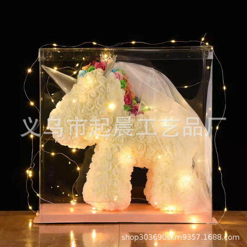 厂家永花仿真角玫瑰香皂花独兽情人节七1314520生圣诞夕礼物