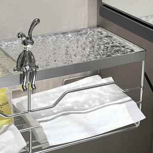 加长锈钢卫生间纸厕巾架高颜值纸架家544用多功能打置物不架免孔