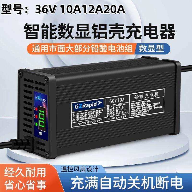 36V10a12a20a铁锂电池充电器42v43.8v清扫车观光车铁锂电池充电器