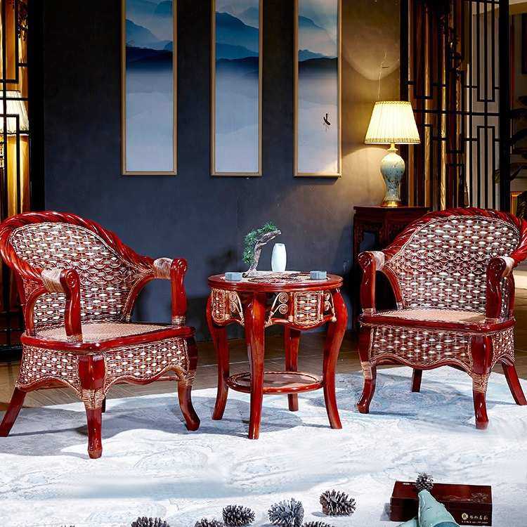 实木真藤椅子茶几三件套 藤编藤艺休闲庭院阳台藤椅桌椅茶桌组合,商业/办公家具,商用藤编家具,淘宝优惠券,粉丝福利购,淘宝优惠卷